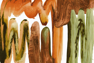 Abstract expression of earth tones and brush strokes creating a dynamic visual texture