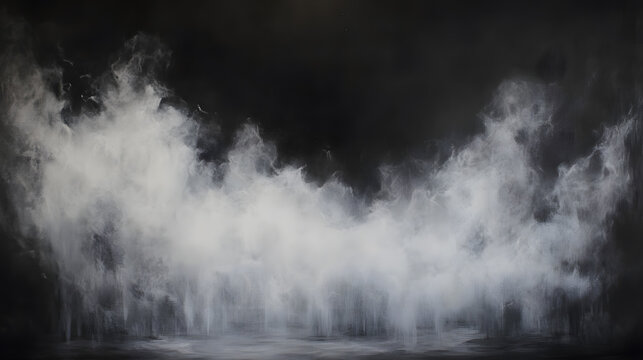 Abstract Monochrome Landscape Ethereal Fog and Shadow