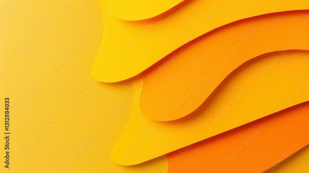 Poster explore a stunning abstract paper texture with vivid yellow geometric shapes, creating a minimalisti