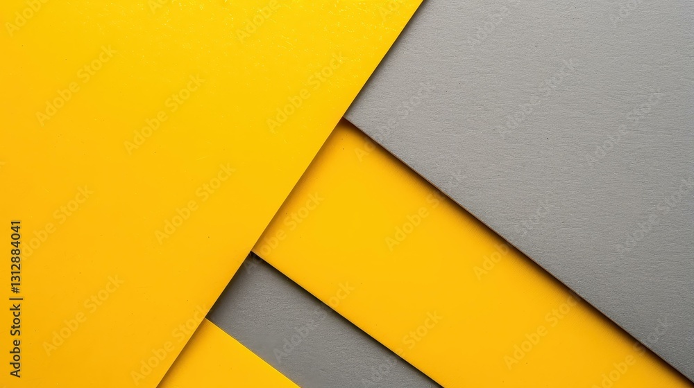 Poster elegant abstract paper texture featuring minimal geometric shapes in a soft palette of yellow and gr