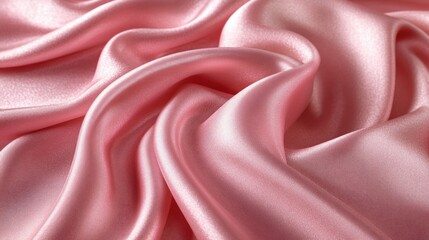 Fototapeta premium Draped Pink Silk Fabric Texture Background