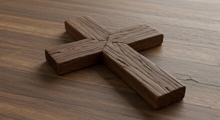 Fototapeta premium wooden cross isolated