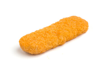 fish stick on white background