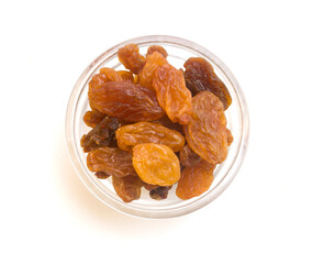 bowl of dry light raisins