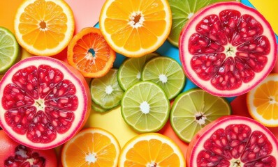 Colorful assortment of fresh fruits