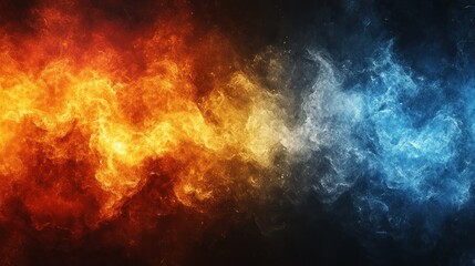 Fiery and Icy Abstract Background