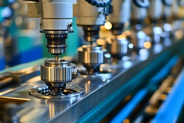 Automated Metalworking Machinery in Industrial Factory Setting