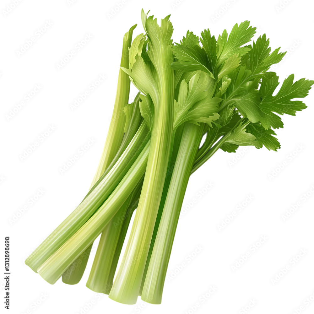 Aufkleber celery with crisp texture isolated on transparent background
