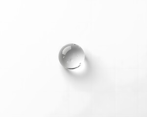 Water Droplet on White Background
