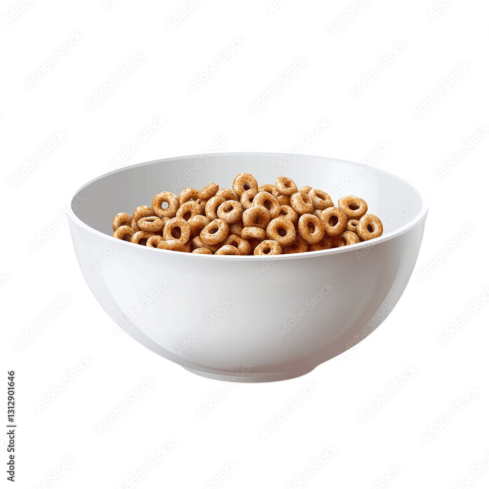 Poster cereal bowl with deep design isolated on transparent background