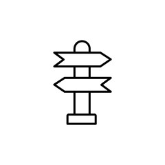 Guidepost line icon