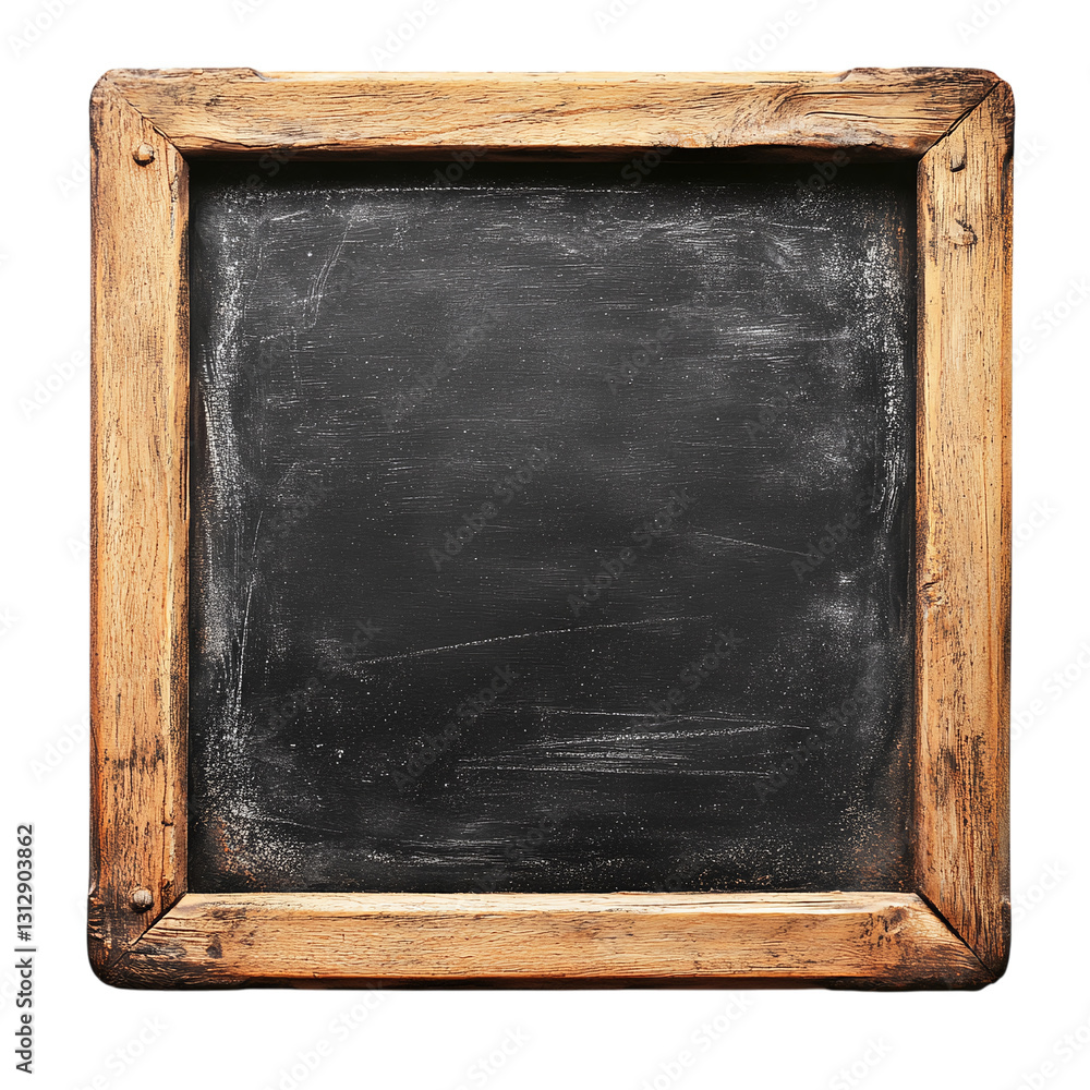 Aufkleber chalkboard with rustic frame isolated on transparent background