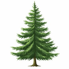 Fototapeta premium Green christmas tree isolated 