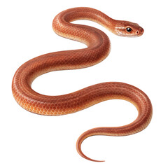 Obraz premium Detailed Image of a Red Snake on a White Background
