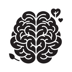 Creative Human Brain Silhouette Vector Art