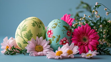 Colourful Easter Eggs: A Seasonal Spring Holiday Tradition Celebration.