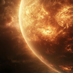 An alien exoplanet viewed from deep space