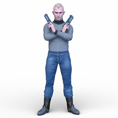 戦士　3DCGレンダリング