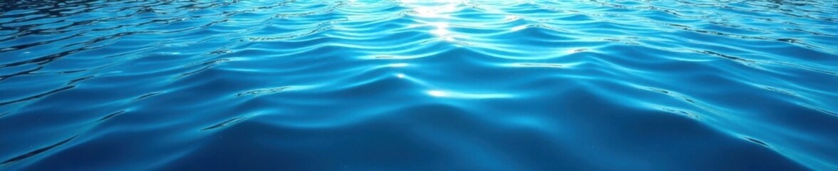 Obraz premium Deep blue lake, intricate water surface detail, crystal, beautiful, still