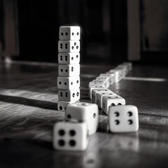 Professional image of dominoes game for strategy, entertainment, and family fun