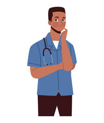 Fototapeta premium Doctor Thinking Analysis