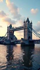 Obraz premium Tower Bridge & London's financial centre, panoramic view, urban landscape, city panorama, cityscape