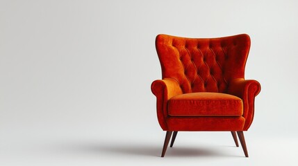 Luxurious isolated armchair design featuring comfortable elegance perfect for furniture decor enhancing any seat in your home with style and sophistication