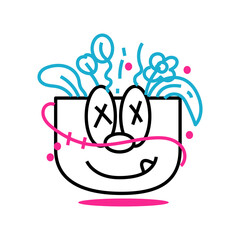 Vector Doodle Illustrations in various abstract shapes	
