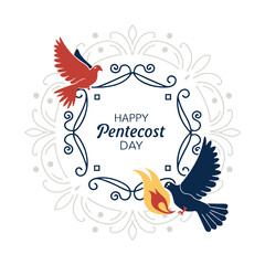 Pentecost concept vector illustration