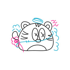 Vector Doodle Illustrations in various abstract shapes	
