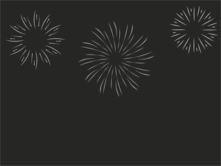 Fototapeta premium Circular design of luminous white fireworks at night