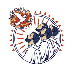 Pentecost concept vector illustration