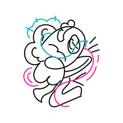 Vector Doodle Illustrations in various abstract shapes	
