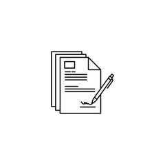 document file icon with pen on checkerboard transparent background