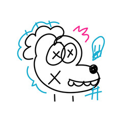 Vector Doodle Illustrations in various abstract shapes	
