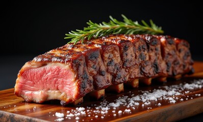 Succulent grilled beef ribs