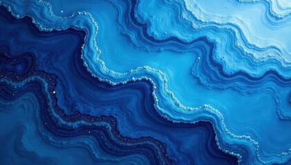 Obraz premium Deep blue abstract marble, flowing wave pattern , design, marble, fantasy
