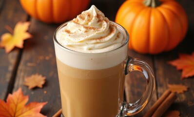 Autumn-inspired pumpkin spice latte
