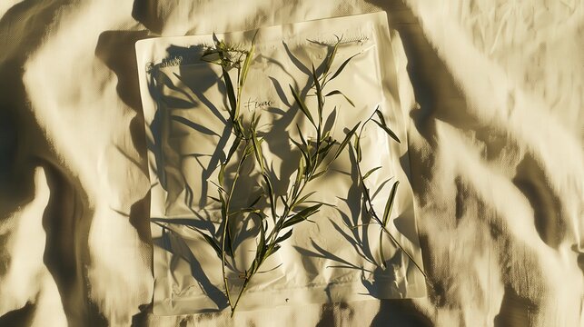 Collagen Facial Mask on Soft Fabric with Natural Light Effects