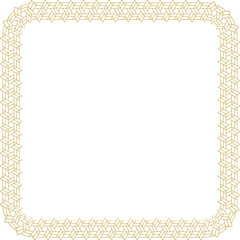 Decorative Gold Pattern Square Shape Border Frame