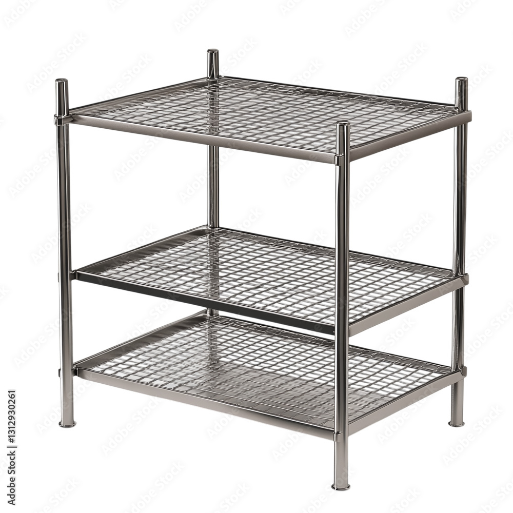 Poster cooling rack with sturdy frame isolated on transparent background