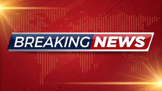 Breaking News Alert A Dynamic Global News Banner with Urgency and Impact