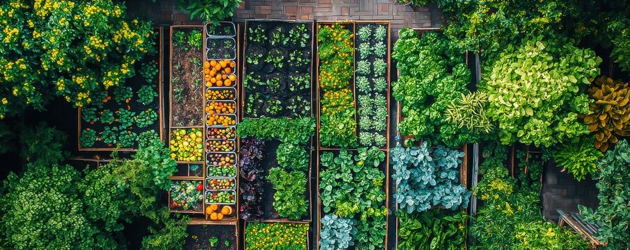 Trendy sustainable gardening design system for community-based organic urban guerrilla gardening promoting environmentally friendly practices and empowering local residents.
