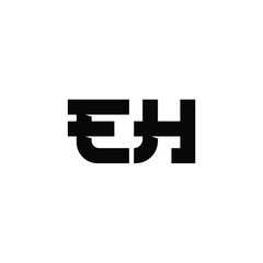 EH monogram logo design letter text name symbol monochrome logotype alphabet character simple logo