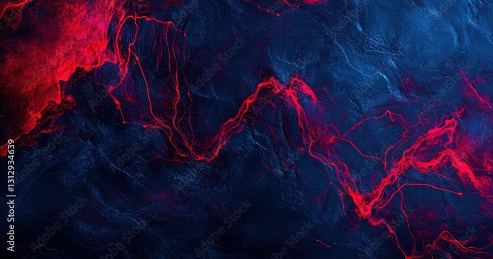 Poster abstract red and blue dark background with flowing lines, creating a modern and dynamic texture for 