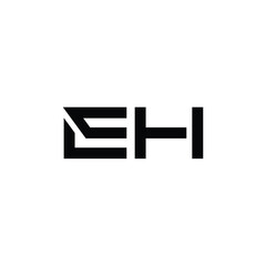 EH monogram logo design letter text name symbol monochrome logotype alphabet character simple logo
