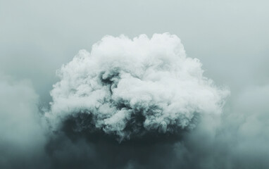 Fototapeta premium Dense Cumulus Cloud Formation in a Hazy Sky