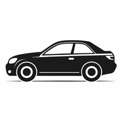Fototapeta premium Car Icon Vector Illustration – Clipart, Cartoon, and Line Art Design, Car icon vector illustration in clipart, cartoon, and line art style, perfect for digital designs.