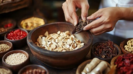 Professional Preparation of Traditional Chinese Herbal Medicine for Healthcare Purposes