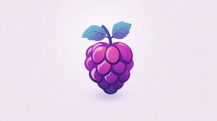 Cartoon raspberry illustration, isolated, vibrant colors